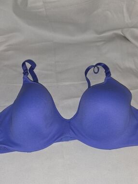 Barely There Padded Bra Underwire sz 36C Blue Purple Adjustable straps